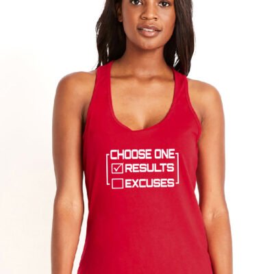 Results vs Excuses Women's Racerback Tank